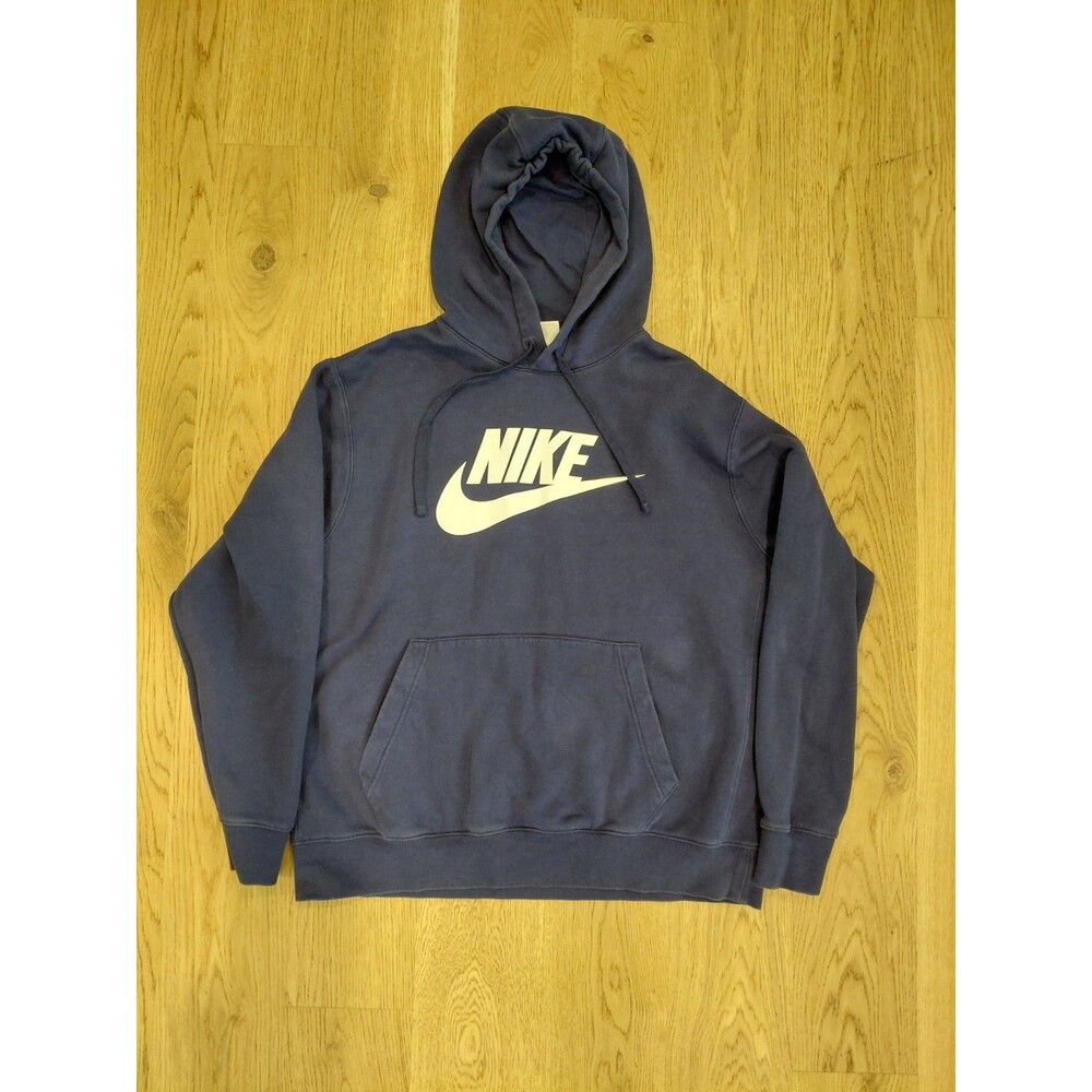Nike Hoodie Mens XL Blue Pullover Sweatshirt Gym Workout Long Sleeve Swoosh